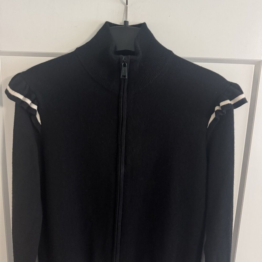 Polo Golf Ralph Lauren Sweater Full Zip Cashmere Blend Ruffle Women’s Small - Picture 3 of 8